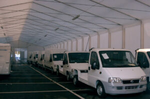 Anteroom for the assembly of motorhomes